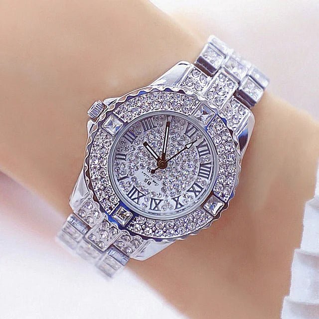 Diamond and Gold Tone Women Quartz Watches and Bracelets - Family Hub