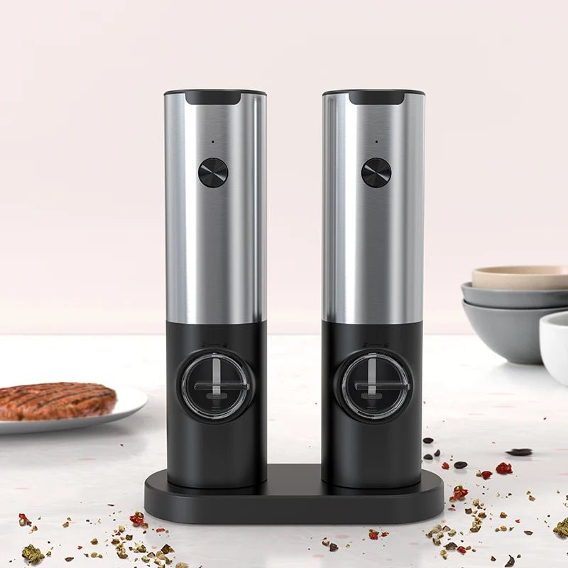 1pc/2pcs Automatic Pepper Grinder Salt And Pepper Grinder USB Rechargeable Adjustable Coarseness Spice Mill Kitchen Tool - Family Hub