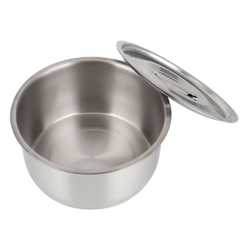 3/5pcs Stainless Steel Soup Pot Stock Pot Set With Lid Household Kitchenware Thickening Cooking Stew Tools Kitchen Accessories - Family Hub