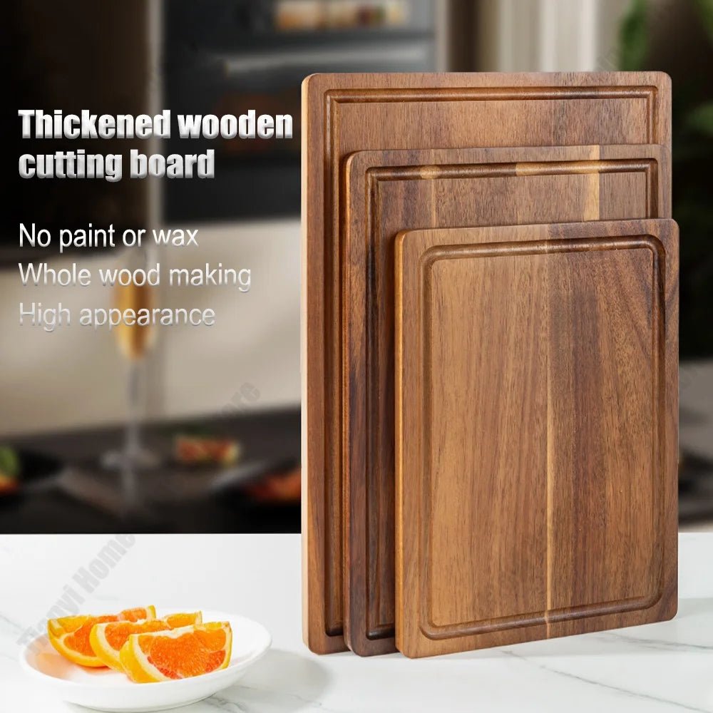 Acacia Wood Cutting Board for Vegetables, Meat and Fruits 3pc - Family Hub