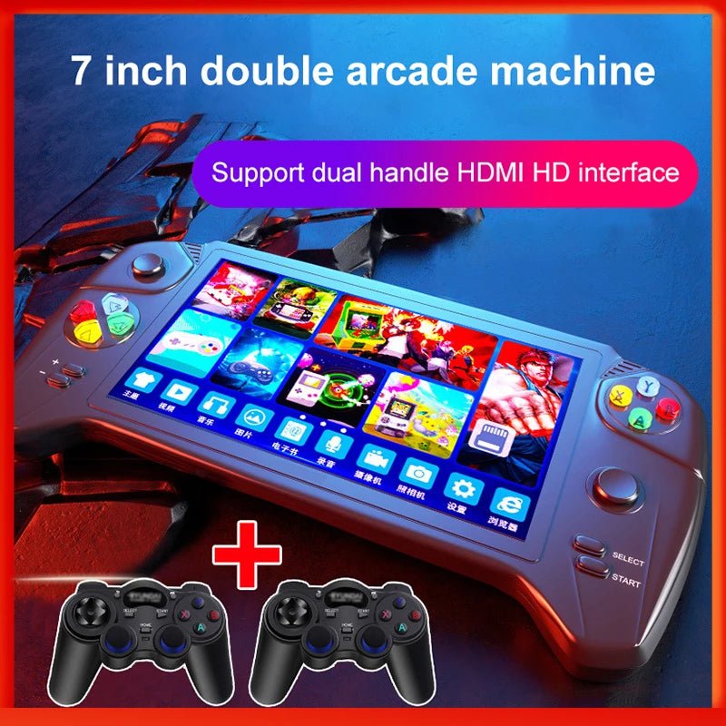 2023 NEW Handheld Game Players Classic 7.0 inch Handle Retro Game Console Dual joysticks for PS1 GBA NES FC Game Player New Edition - Family Hub
