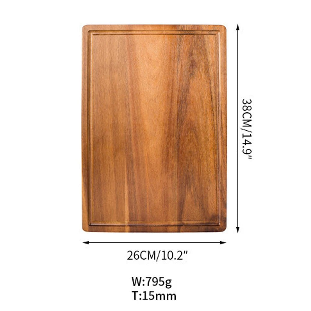 Acacia Wood Cutting Board for Vegetables, Meat and Fruits 3pc - Family Hub