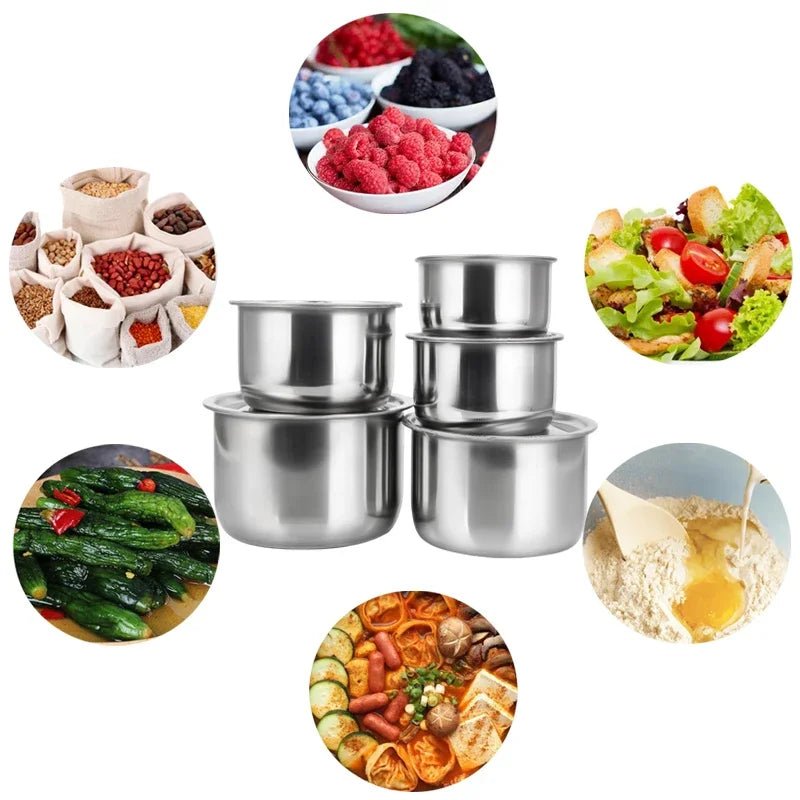3/5pcs Stainless Steel Soup Pot Stock Pot Set With Lid Household Kitchenware Thickening Cooking Stew Tools Kitchen Accessories - Family Hub