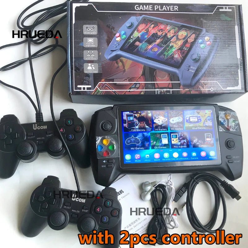 2023 NEW Handheld Game Players Classic 7.0 inch Handle Retro Game Console Dual joysticks for PS1 GBA NES FC Game Player New Edition - Family Hub